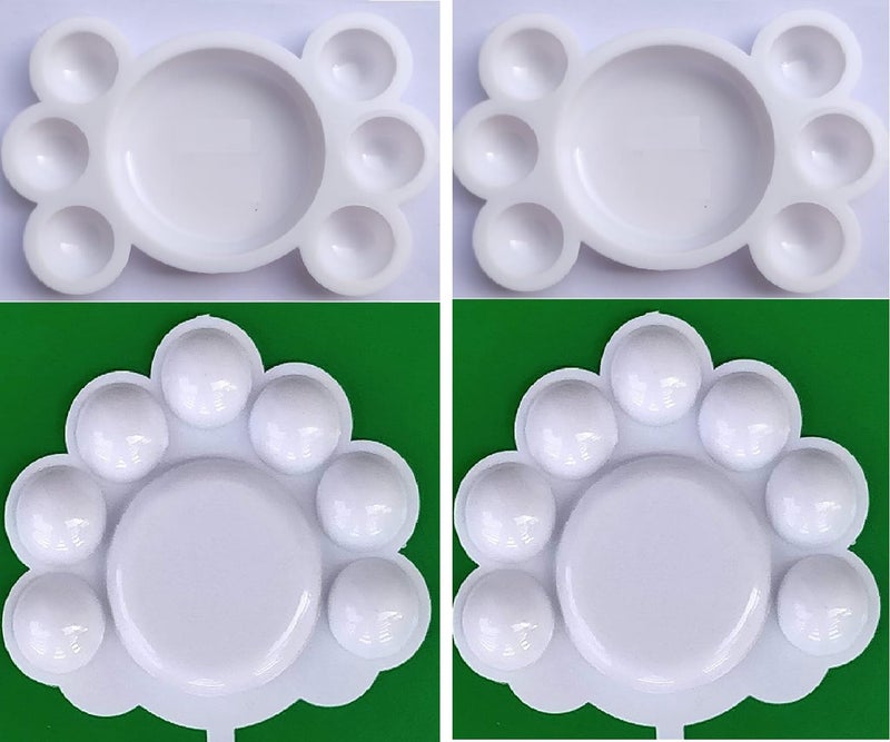 FIRST CLICK Art Coloring Palette Set of 4 Pcs Flower & Mini Shapes Size 12cm X 8cm / Size 12cm X 12cm - Image 1