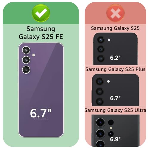 XcaseBar compatible with ‌Samsung Galaxy S25 FE Wallet case with Zipper Credit Card Holder【RFID Blocking】,Flip Folio Book PU Phone case Shockproof Cover Women Men for Samsung S25 FE case Wine Red - Image 2