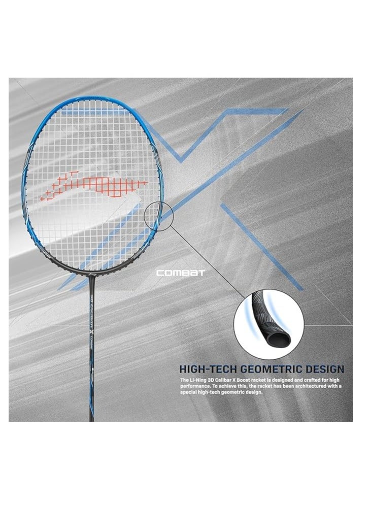 Li-Ning - 3D Calibar X Combat Carbon Fiber Strung Badminton Racket with Full Racket Cover | For Professional Players | 85 grams |Maximum String Tension - 30lbs - Image 1
