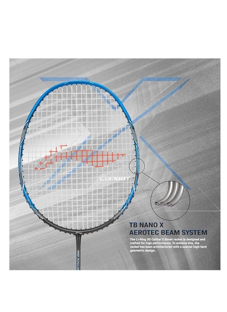 Li-Ning - 3D Calibar X Combat Carbon Fiber Strung Badminton Racket with Full Racket Cover | For Professional Players | 85 grams |Maximum String Tension - 30lbs - Image 1