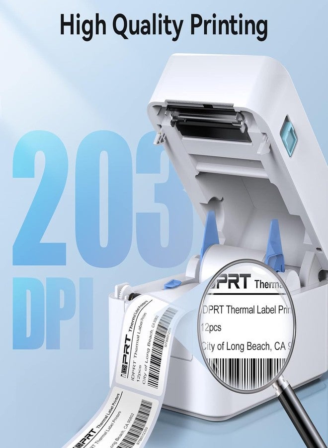 iDPRT طابعة ملصقات iDPRT - طابعة حرارية 3 بوصة للشركات الصغيرة، تطبع أنواعًا مختلفة من الملصقات عبر منفذ USB أو شبكة LAN، طابعة باركود للمستودعات والمكاتب والأسواق، تدعم أنظمة متعددة - Image 5