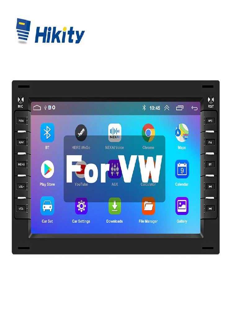 Eckek - Hikity Android 9.1 2 Din 7 Inch Car Radio Autoradio For VW Bora Polo MK5 Sharon Jetta MK4 Citi Chico GPS WIFI Mirror Link Rear View Bluetooth FM - Image 1