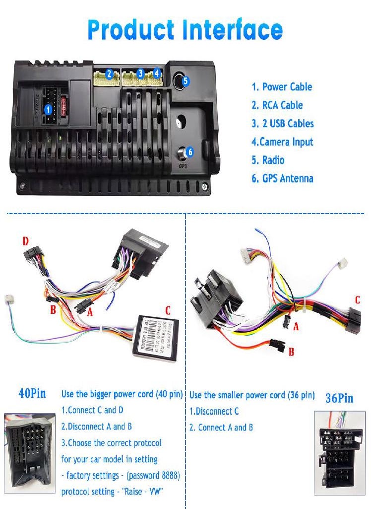 Eckek - Hikity Android 9.1 2 Din 7 Inch Car Radio Autoradio For VW Bora Polo MK5 Sharon Jetta MK4 Citi Chico GPS WIFI Mirror Link Rear View Bluetooth FM - Image 1