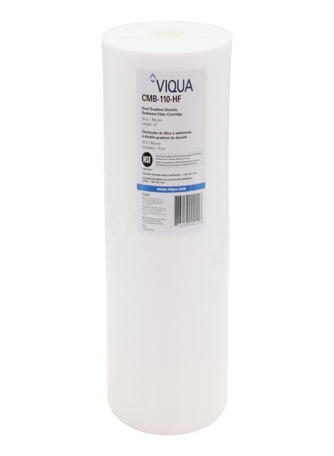 فيكوا فلتر مياه VIQUA CMB-110-HF عالي التدفق 1 ميكرون للرواسب، مقاس 4.5 × 10 بوصات، غطاء فلتر مياه عالمي للمنزل بالكامل مقاس 10 بوصات، يقلل الرواسب والصدأ والأوساخ ويحمي أنظمة الأشعة فوق البنفسجية - Image 2