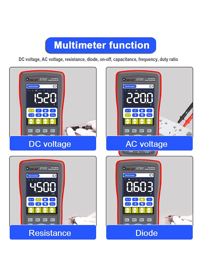Generic 2in1 Car Signal Generator Multimeter 2.8inch Color Display Comprehensive Coil Solenoid Relay Control Dual Mode Switch Multiple Signal Outputs for Accurate Vehicle Maintenance Audio Coordination  - Image 5