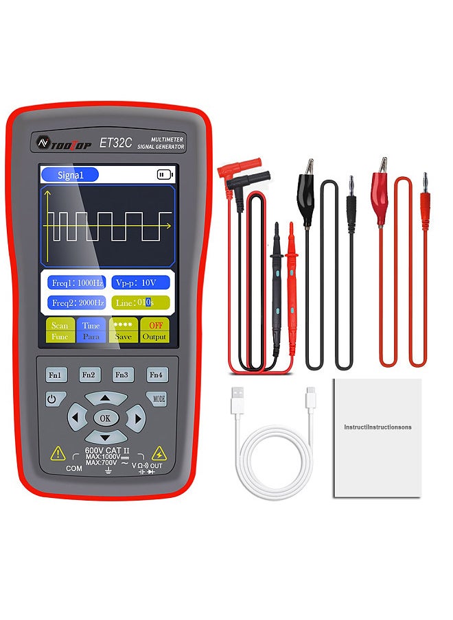 Generic 2in1 Car Signal Generator Multimeter 2.8inch Color Display Comprehensive Coil Solenoid Relay Control Dual Mode Switch Multiple Signal Outputs for Accurate Vehicle Maintenance Audio Coordination  - Image 1