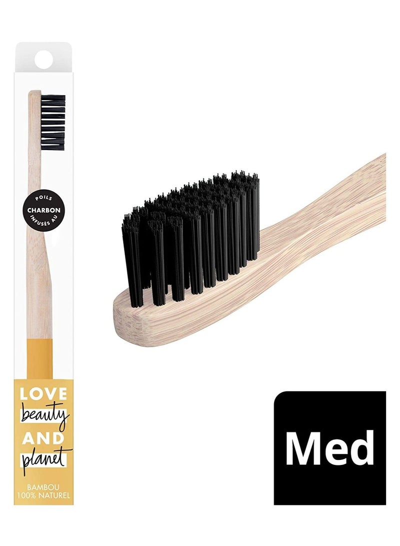 Charcoal Infused Bristles Toothbrush Medium