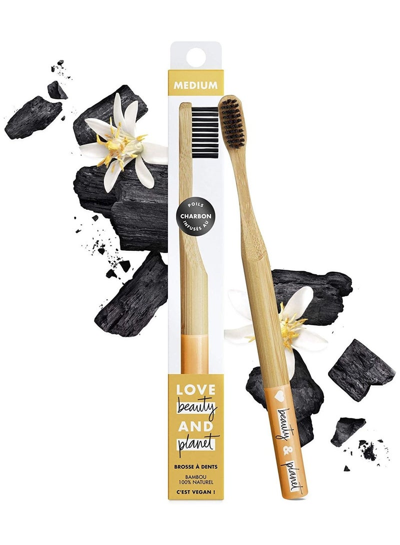 Charcoal Infused Bristles Toothbrush Medium