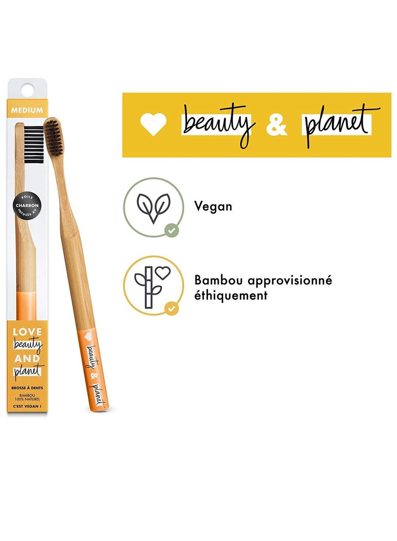 Charcoal Infused Bristles Toothbrush Medium