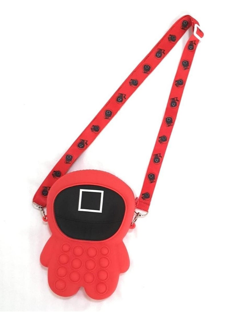 Squid It Game Pop Push Fidget Crossbody Shoulder Bag