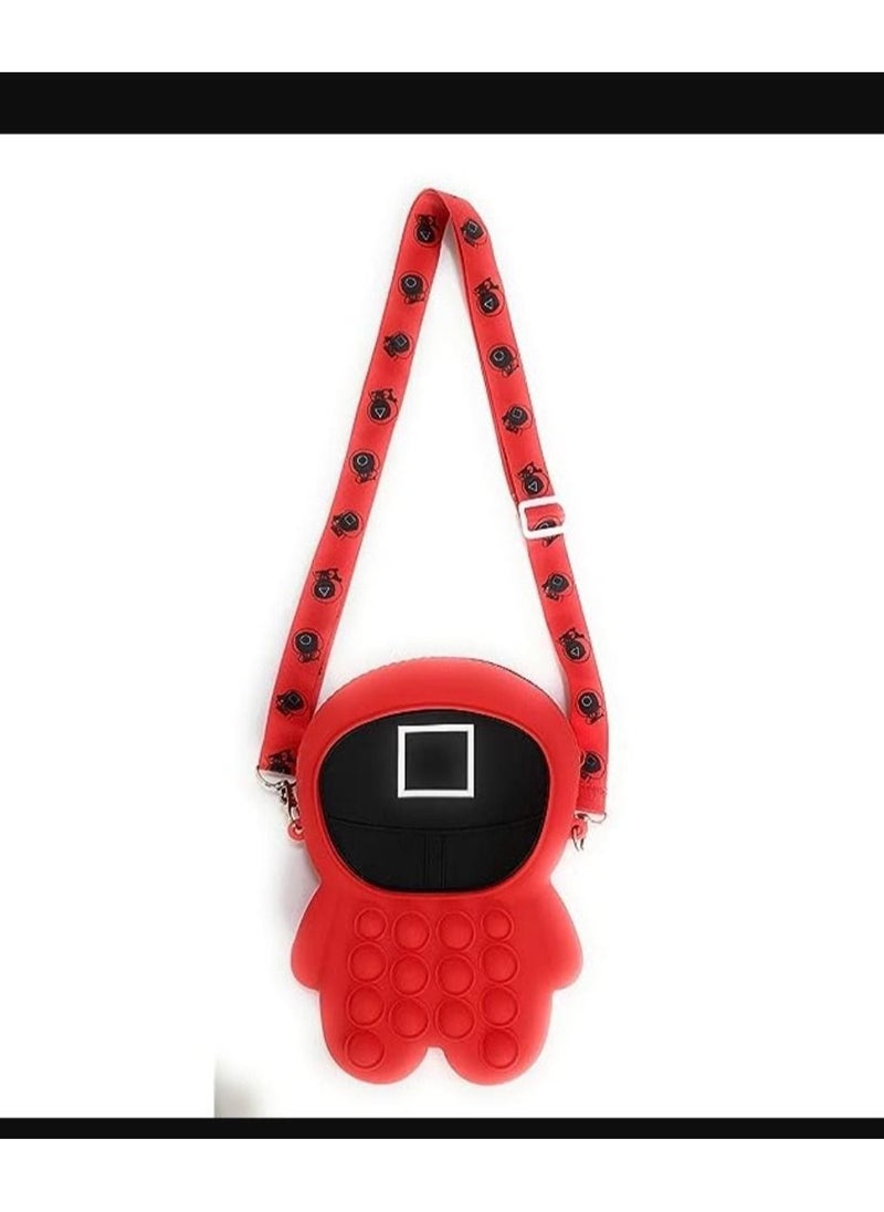 Squid It Game Pop Push Fidget Crossbody Shoulder Bag