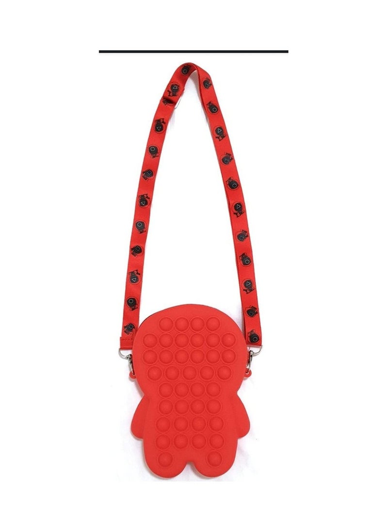 Squid It Game Pop Push Fidget Crossbody Shoulder Bag
