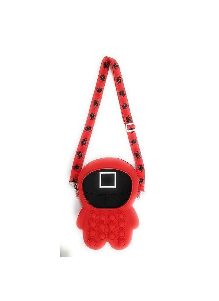 Squid It Game Pop Push Fidget Crossbody Shoulder Bag