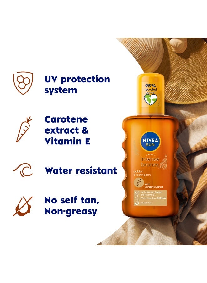 Nivea SUN Intense Bronze Oil Spray SPF 6 with Vitamin E And Jojoba Oil, Hydrating Golden Tan Enhancer, 200ml, Pack of 2 - Image 2