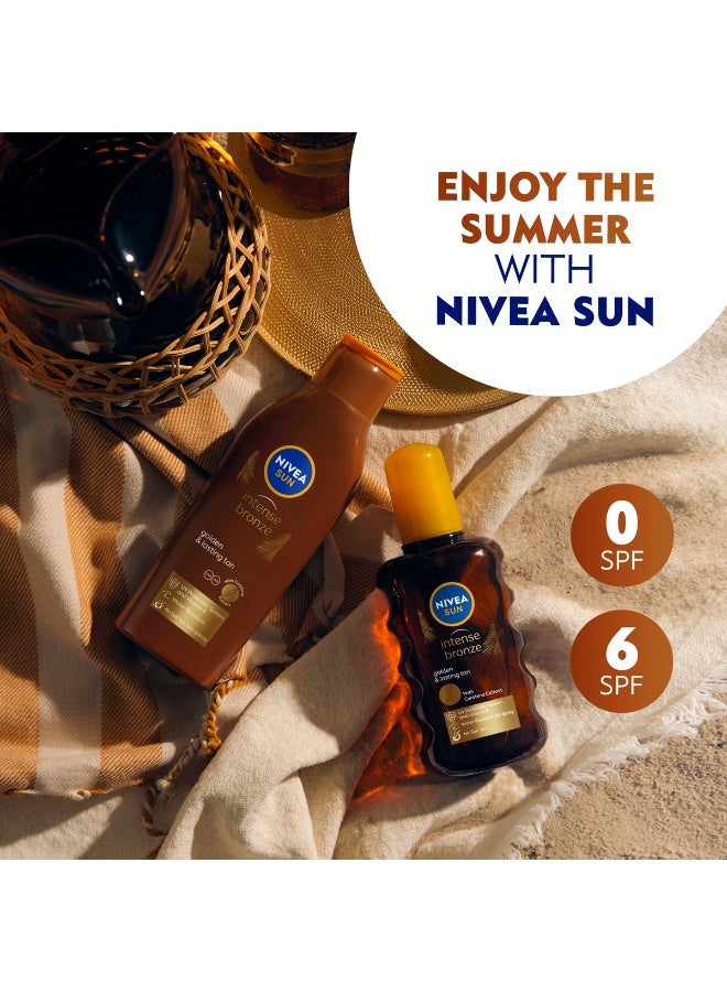Nivea SUN Intense Bronze Oil Spray SPF 6 with Vitamin E And Jojoba Oil, Hydrating Golden Tan Enhancer, 200ml, Pack of 2 - Image 4