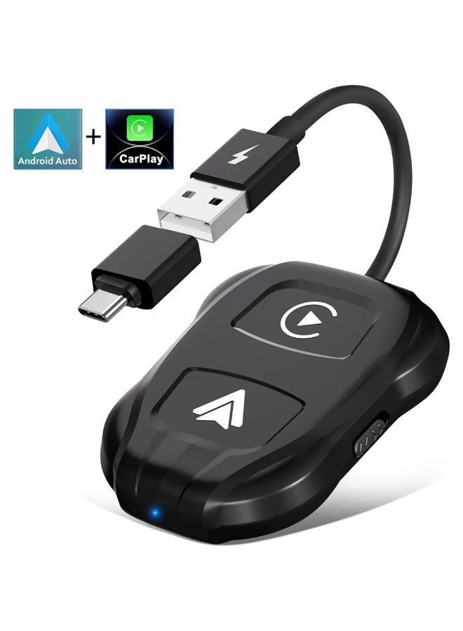 High-Speed Wireless Adaptor Compatible WithCarPlay & Android Auto Adapter – Convert Wired to Wireless for iPhone & Android, Fast Connection, No Lag or Freezing - Image 1