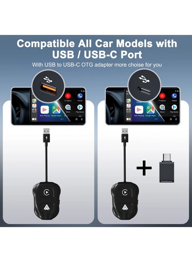 High-Speed Wireless Adaptor Compatible WithCarPlay & Android Auto Adapter – Convert Wired to Wireless for iPhone & Android, Fast Connection, No Lag or Freezing - Image 3