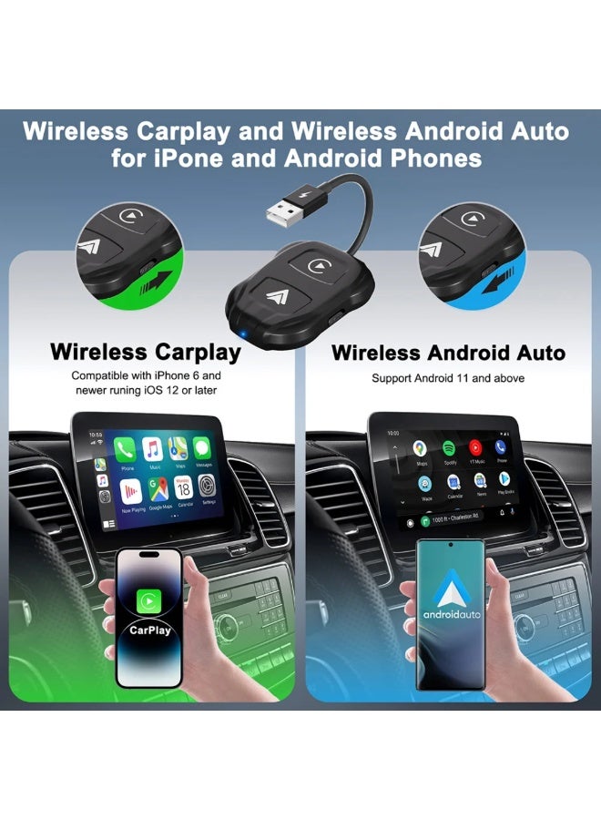 High-Speed Wireless Adaptor Compatible WithCarPlay & Android Auto Adapter – Convert Wired to Wireless for iPhone & Android, Fast Connection, No Lag or Freezing - Image 4