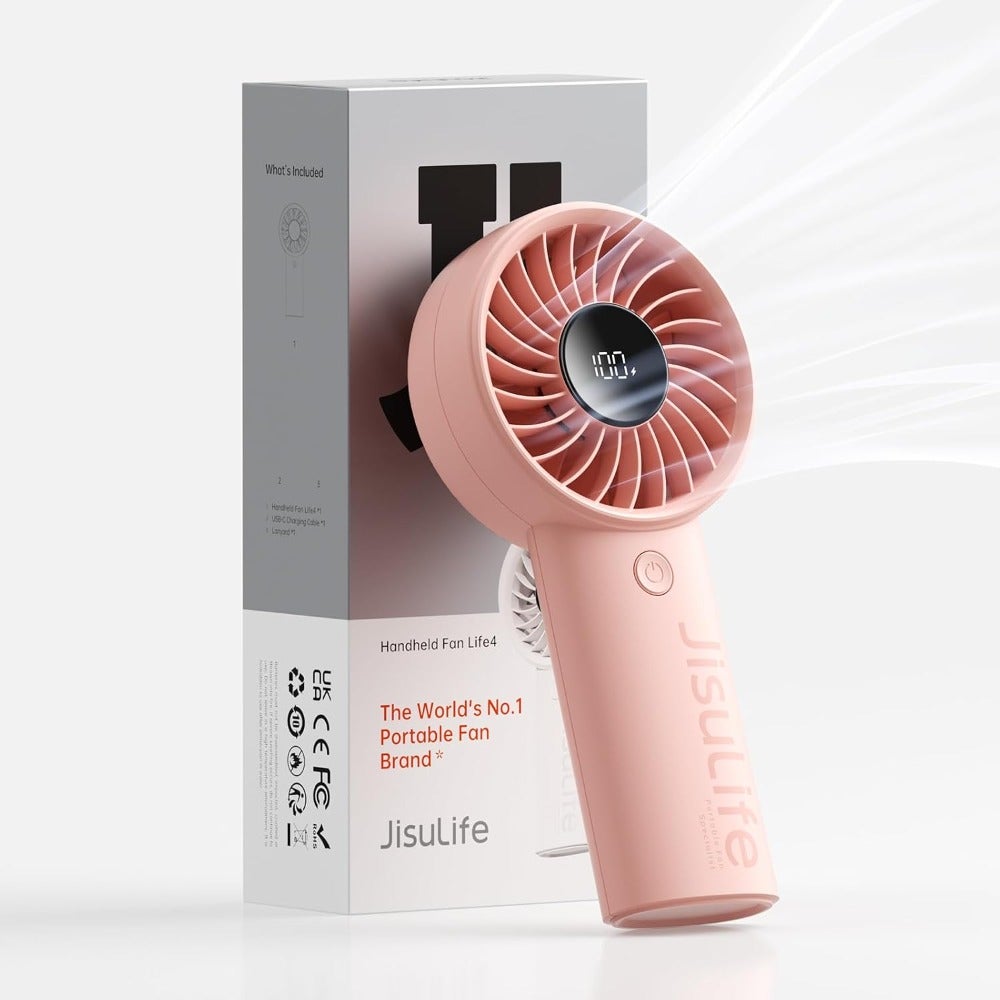 Handheld Portable Fan Stronger And Longer-Lasting Battery For Home Office Travel USB Rechargeable 360 Adjustable 3 Speed Settings Lightweight Compact Design