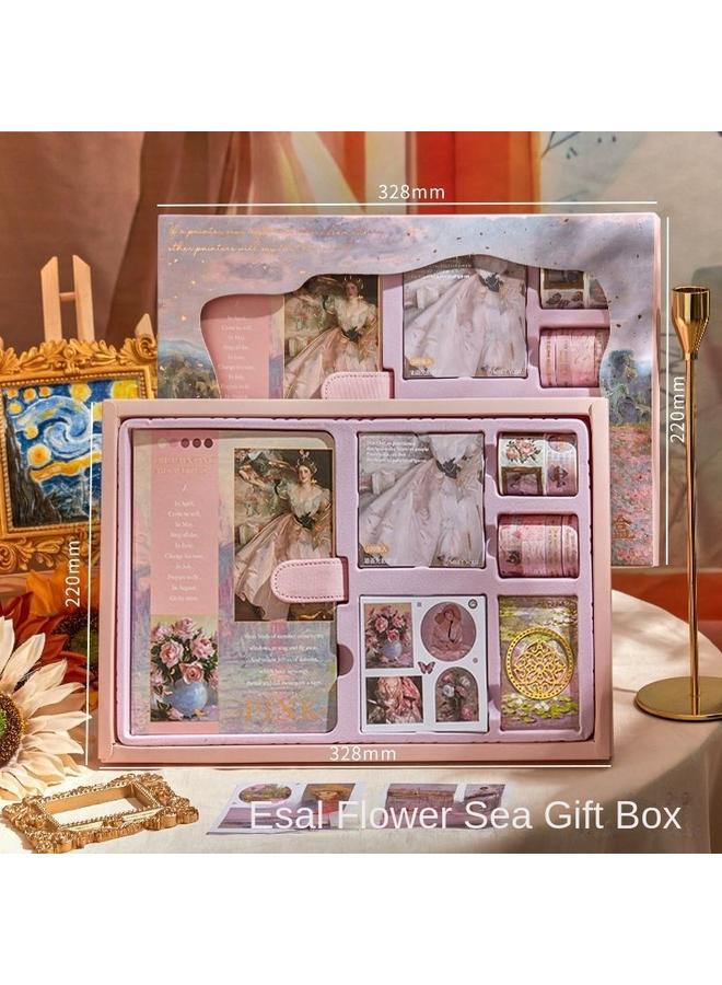 Bluejw Ins Wind Oil Painting Hand Book Suit Gift Box Student High-value Notebook Friends Birthday Gift For Girls - Image 5