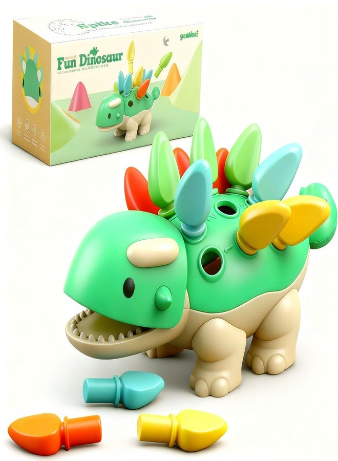 Yeahbof Toddler Montessori Toys Baby Sensory Learning Fine Motor Skills Toy for 6 9 12 Months One Year Old Boy Girl Birthday Gift Ages 1 2 3 4 Kid Dinosaur Educational Toys Sorting Stacking Color Recognition - Image 1