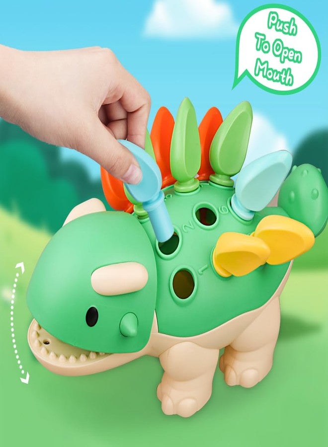 Yeahbof Toddler Montessori Toys Baby Sensory Learning Fine Motor Skills Toy for 6 9 12 Months One Year Old Boy Girl Birthday Gift Ages 1 2 3 4 Kid Dinosaur Educational Toys Sorting Stacking Color Recognition - Image 5