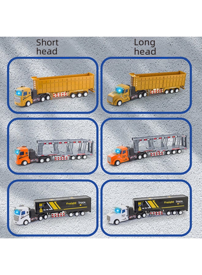 Electric Children's Toy Car Remote Control Trailer Semi-trailer Tractor Cargo Truck Truck Container Truck Truck Engineering-Color:Extra Large 42CM Flat Dump Truck-Proportion:Package 1: 1 Lithium Battery 1 Charging Cable  - Image 4