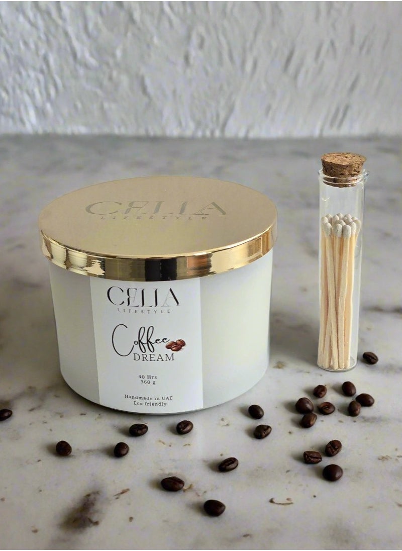 Celia Lifestyle Coffee Dream 3-Wick Scented Candle  - Image 1