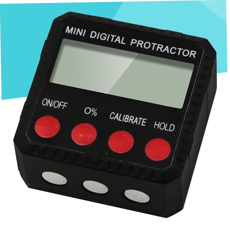 Hemoton Digital Inclinometer Angle Gauge Black With Magnetic Base Mini Electronic Protractor For Accurate Measurement LCD Display Woodworking And Construction Projects 5.1X2.6CM - Image 3