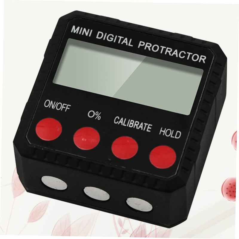 Hemoton Digital Inclinometer Angle Gauge Black With Magnetic Base Mini Electronic Protractor For Accurate Measurement LCD Display Woodworking And Construction Projects 5.1X2.6CM - Image 4