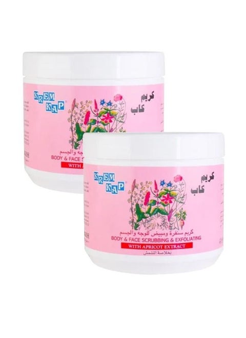 Pack of 2 Body And Face Scrubbing And Exfoliating Cream With Apricot Extract