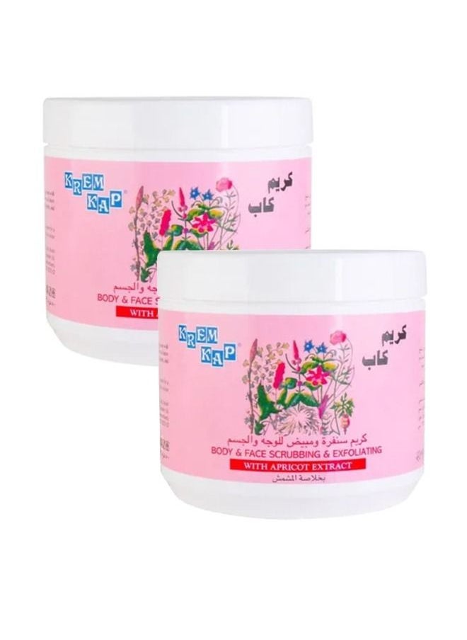 Pack of 2 Body And Face Scrubbing And Exfoliating Cream With Apricot Extract