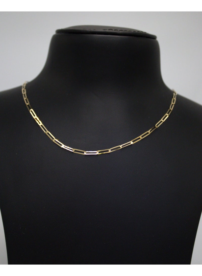 18K gold necklace, weight 1.20 grams.