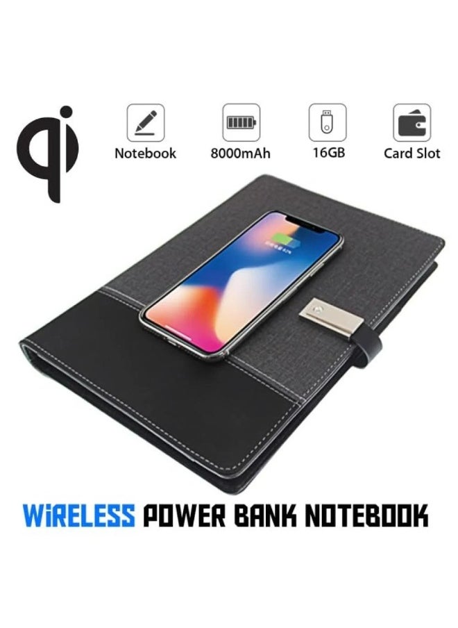 Generic - Smart business notebook with 8000mAh battery, 16G memory and 4-in-1 wireless charger - Image 1