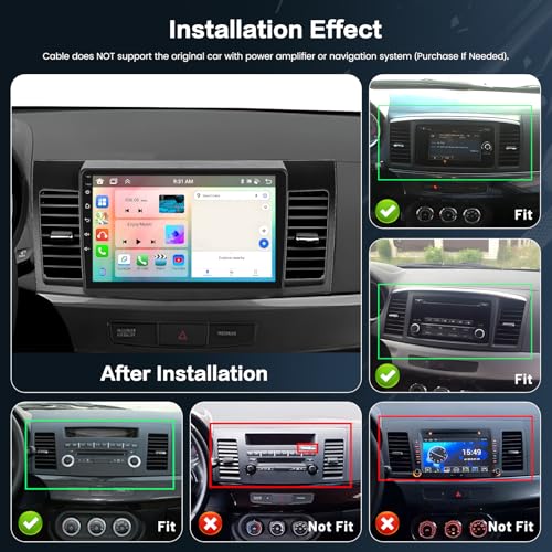 Inefala 8 Core 464G Radio for Mitsubishi Lancer 20072012 Android 15 CarPlay Stereo Upgrade 101 Touch Screen Android Auto Bluetooth GPS 59UI Backup Camera - Image 3
