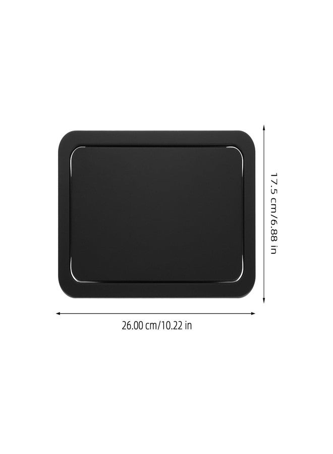 STOBAZA Stainless Steel Countertop Trash can Lid with Swing Flap Cover for Kitchen Bathroom Office Wastebasket Replacement 10.23X6.88X1.18In - Image 2