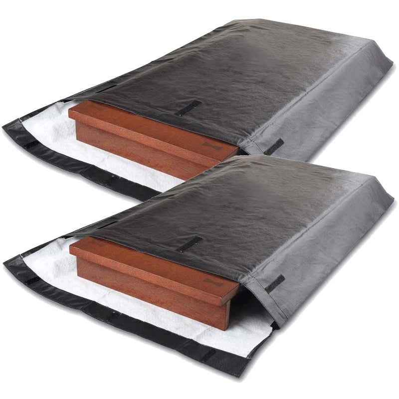 ROSROSE Table Leaf Storage Bag Padded 2 Pack Heavy Duty Dining Table Leaf Bag 51 x 28 Thick Flannel Backing Dining Table Cover Protector Scratch Resistant Fit 50x 26 Table Leaves