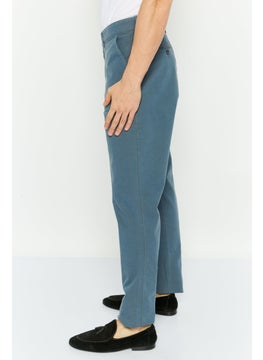 Robe Di Kappa Men Perfect Fit Solid Chino Pants, Blue Avio  - Image 3