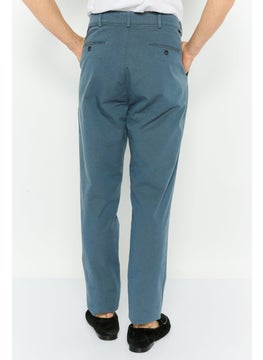 Robe Di Kappa Men Perfect Fit Solid Chino Pants, Blue Avio  - Image 2