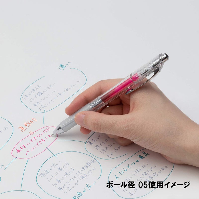 Pentel قلم حبر جل بنسل BLN74TL-10، إنرجيل في فري، 0.4 مم، 10 ألوان - Image 4