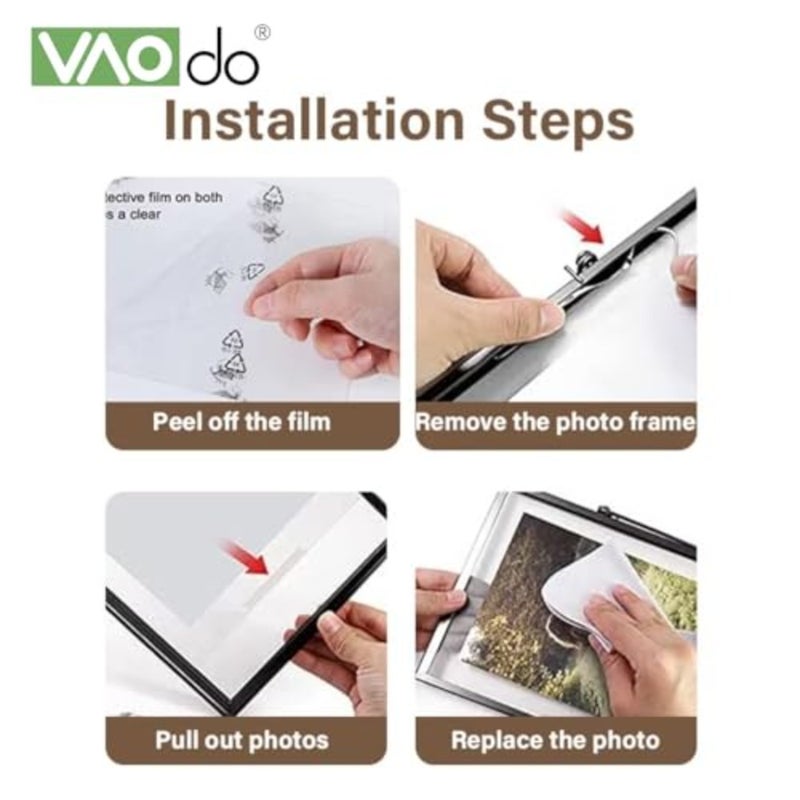 4PCS Picture Frame Set, for Wall or Tabletop with Gasket Display Wall Photo Frame, Desktop Photo Frame, 30 40cm - Image 3
