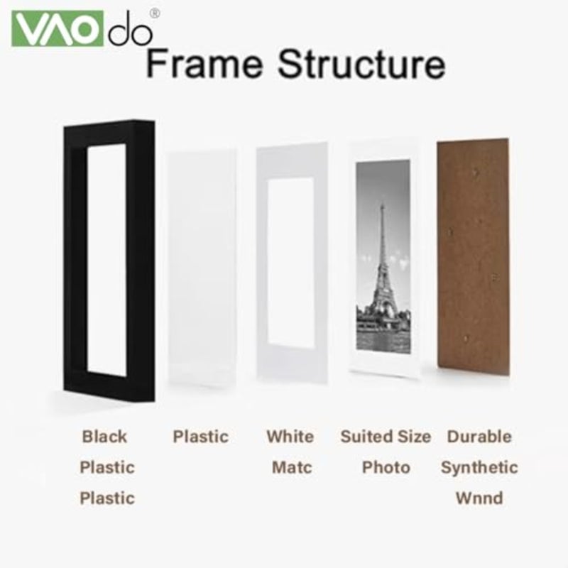 4PCS Picture Frame Set, for Wall or Tabletop with Gasket Display Wall Photo Frame, Desktop Photo Frame, 30 40cm - Image 2