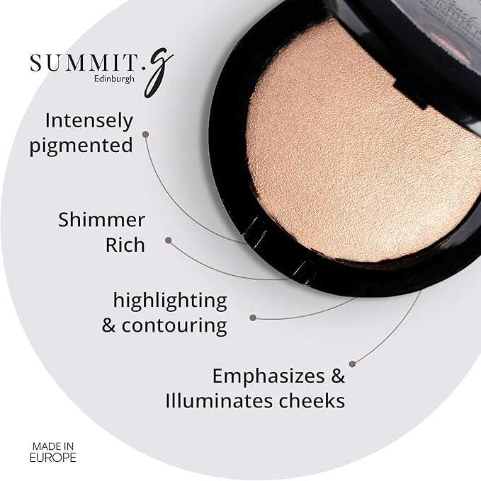 Summit.G SUMMITg Pearl Lit Face Highlighter Powder Intensely Pigmented Shimmer Rich Glow Up Buildable Face Makeup MultiTone ParabenFree SulphateFree All Day Wear Multi Skin Tone Highlighter Powder Adults - Image 3