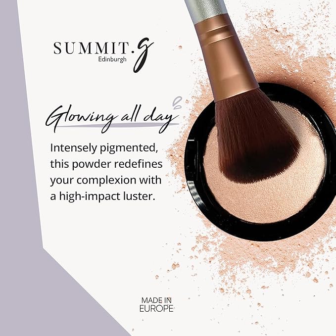 Summit.G SUMMITg Pearl Lit Face Highlighter Powder Intensely Pigmented Shimmer Rich Glow Up Buildable Face Makeup MultiTone ParabenFree SulphateFree All Day Wear Multi Skin Tone Highlighter Powder Adults - Image 5
