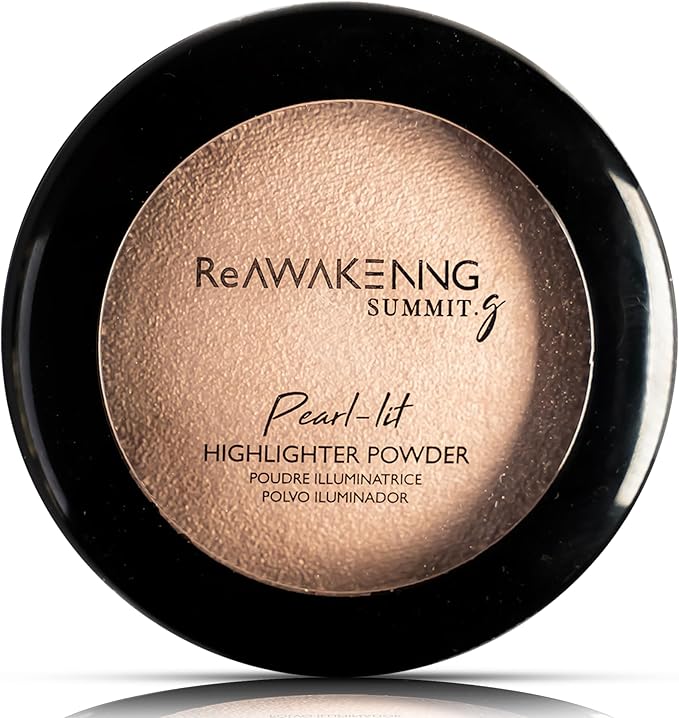 Summit.G SUMMITg Pearl Lit Face Highlighter Powder Intensely Pigmented Shimmer Rich Glow Up Buildable Face Makeup MultiTone ParabenFree SulphateFree All Day Wear Multi Skin Tone Highlighter Powder Adults - Image 1