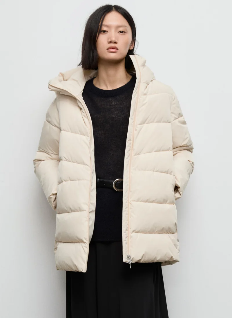 MANGO Hood puffer coat