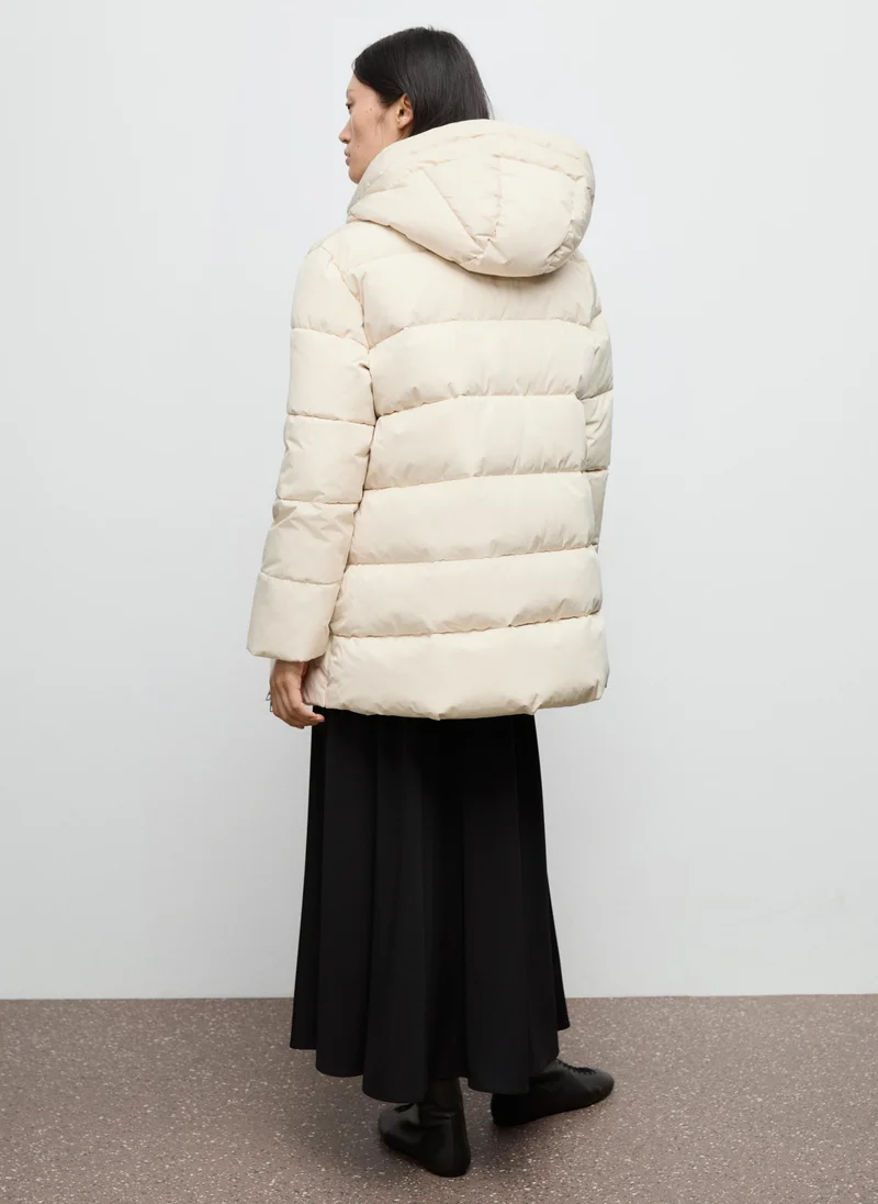 MANGO Hood puffer coat