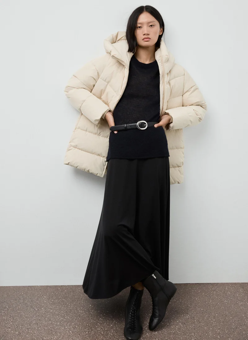 مانجو معطف منتفخ بغطاء رأس