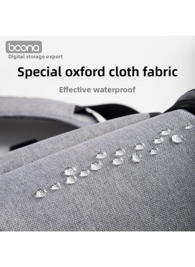 SLR Canon Digital Camera Bag Sony Micro Single Camera Bag Shoulder Crossbody Multi-function Camera Lens Bag EOS-Color:Camera Bag - Gray Medium - Image 5