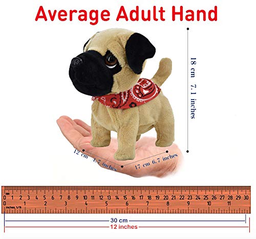WEofferwhatYOUwant Pug Puppy - Small Plush Electronic Toy Dog - Walks, Barks, and Cuddles. for Ages 18 Months and Up - Image 5
